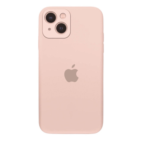 Чехол Silicone Case Full Camera на iPhone 14 Pink sand